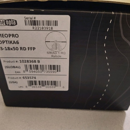 Διόπτρα Meopta Meopro Optika 6 3-18x50 σαν καινούργιο με διάμετρο 30 mm