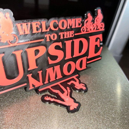 Stranger Things Welcome to the Upside Down 3D Printed Decorative Piece new
