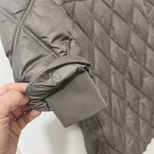 Women's long quilted coat DOCA size M like new, brown/gray