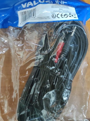 Stereo RCA cable male to 3.5mm stereo plug 15 meters length new