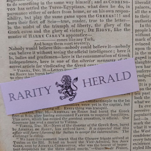 John Bull English Newspaper 1827 like new with Battle of Navarino