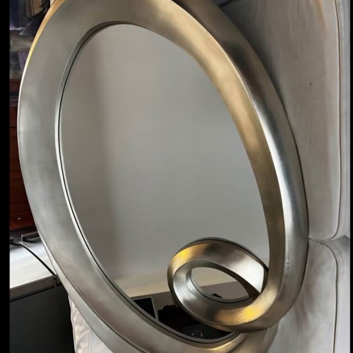 Large mirror with silver patina like new