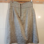 Zara high-waisted linen skirt beige-silver used, size S
