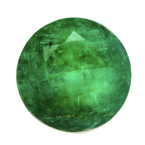 Natural Emerald 0.92 ct Brazil Round Cut F1 Oil Certified