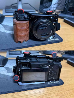 Sony A6300 σαν καινούργιο με φακό 15-50mm, 5 μπαταρίες και cage