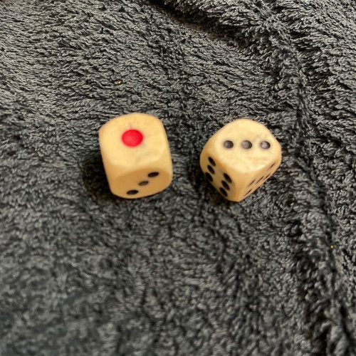 Old resin dice pair used