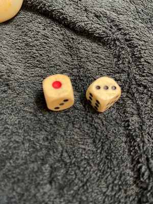 Old resin dice pair used