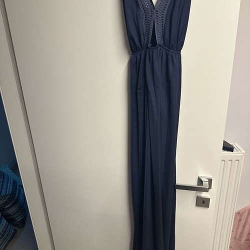 Ckontova maxi dress new, blue with open back and slit
