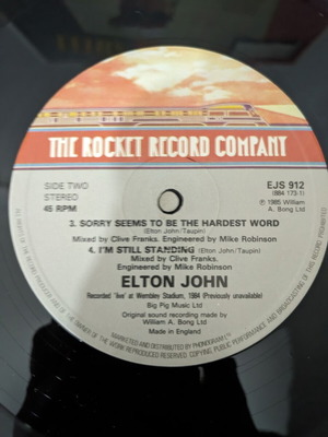 Elton John Nikita vinyl record