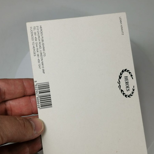 Lenny Kravitz collectible postcard used from Heroes Publishing Ltd