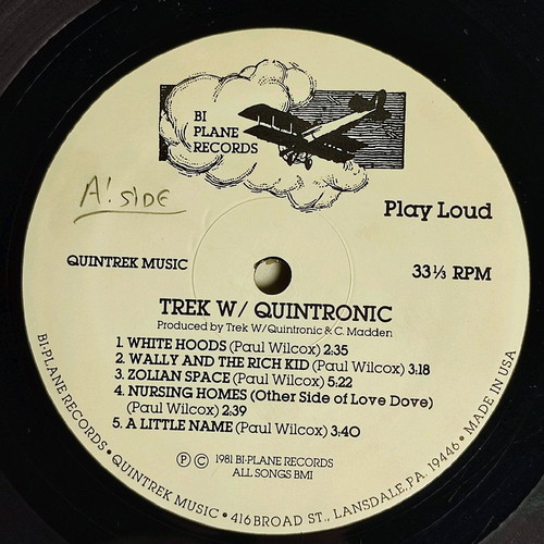 Trek With Quintronic vinyl like new, electronic music