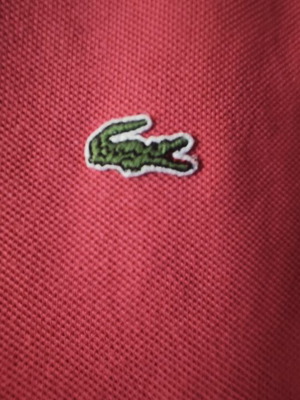 Lacoste t-shirt used, pink, size small women's