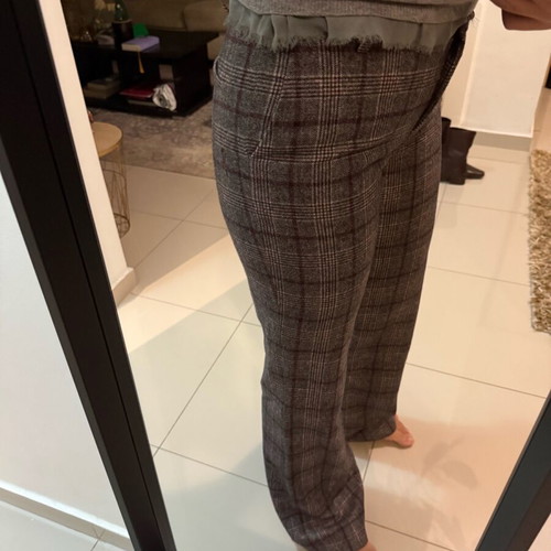 ZINI Boutique plaid pants used, size 42, with wool