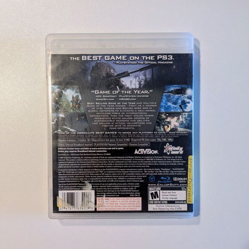 Call of Duty 4 Modern Warfare PS3 game used