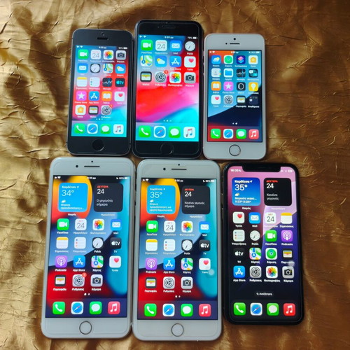 Apple iPhone collectible set of 6, 5s, 6, SE 2016, 7 Plus, 8 Plus, XS