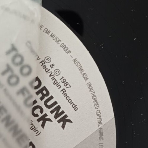 Dead Kennedys Too Drunk To Fuck vinyl maxi single like new, punk