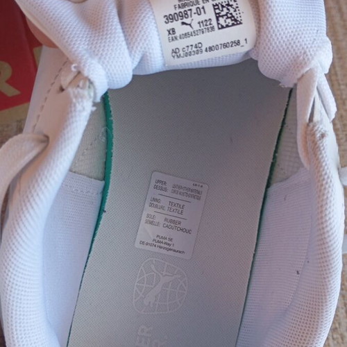 Puma sneakers, men's, white, size 43