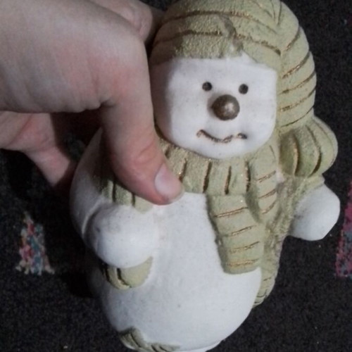 Christmas candle snowman new, size 8x8x20 cm