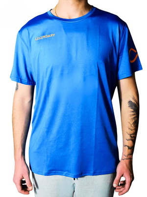 Legendary T-shirt blue, new, 85% polyester 15% spandex