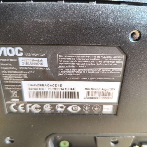 Computer monitor used, dimensions 51x32