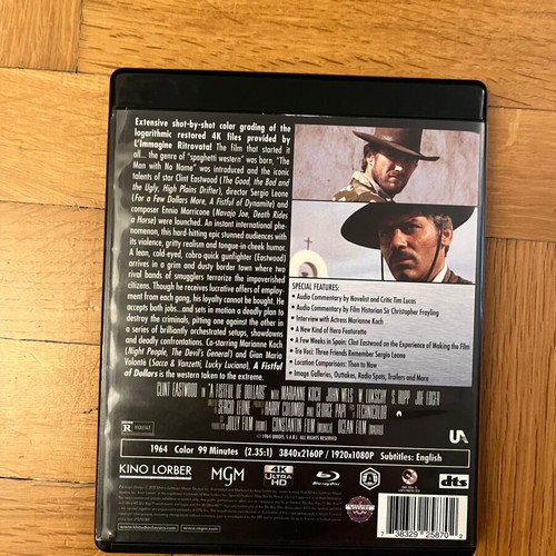 Complete Dollars Trilogy 4K UHD Blu-Ray like new without Greek subtitles