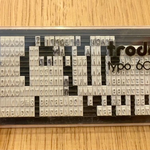 Trodat stamp replacement parts used, 4 plates for 3mm and 4mm