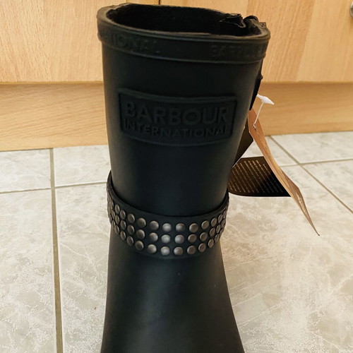 Barbour biker boots new, black, size 37