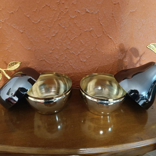 Fruit-shaped fondantieres apple and pear like new