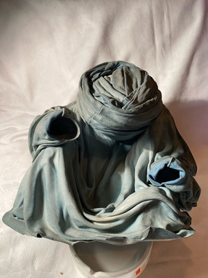 Leather sculpture used depicting an Arab with kelebia