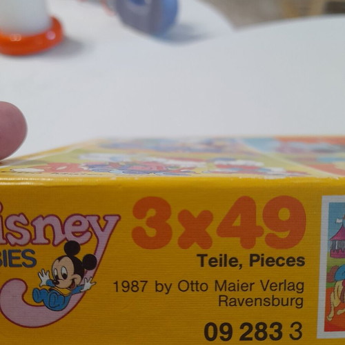 Disney vintage children's puzzle from the '80s used, set of 3 pieces