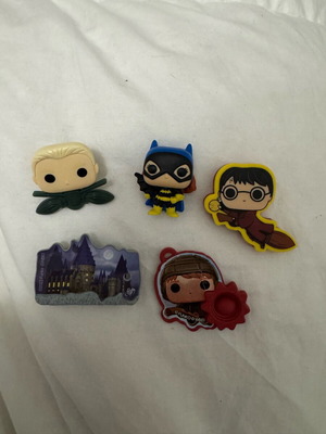 Funko Pop used Kinder Harry Potter and Batgirl figures