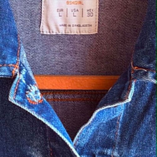 Bershka women's denim jacket size L like new, blue