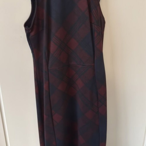 Pink Woman dress size M used, blue and red