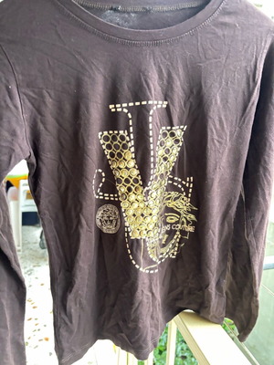 Women's blouse used brown with print, size S