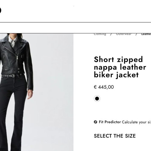 Pinko Leather Jacket like new, 100% Genuine Nappa Leather Black