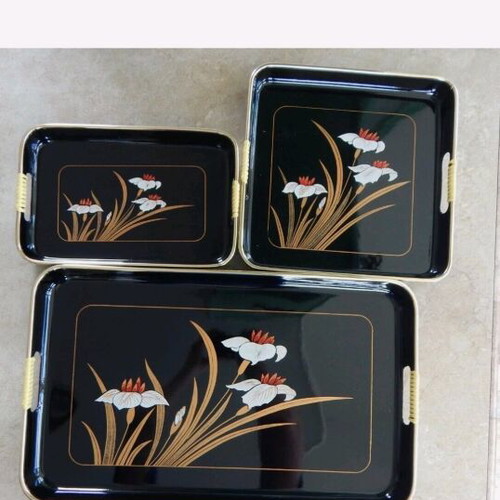 Japanese serving trays new, vintage 80's style