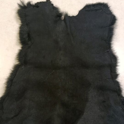 Genuine fur piece new, black, 28x40 cm