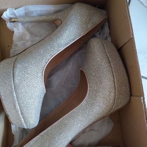 Bershka 12cm Heels with Platform and Glitter