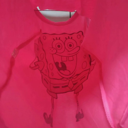 Oysho Bob Squarepants sleeveless women's top pink like new