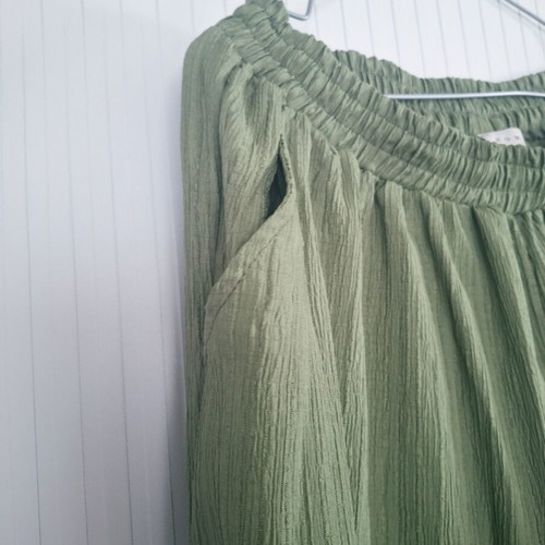 Honey set XL with long kimono, like new, green