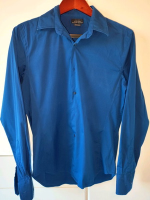 Zara men's shirt used, white-blue check -  5,00 - Vendora.cy