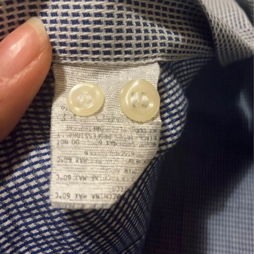 Valentino Uomo vintage shirt used, cotton, size L-XL, blue and gray