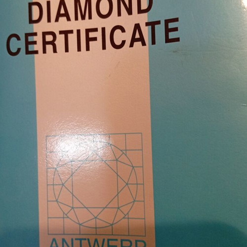 Diamond Solitaire Ring K18 White Gold, like new
