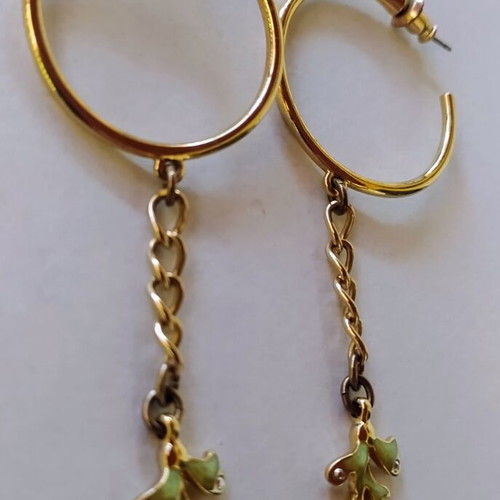 Swarovski genuine earrings with coral design