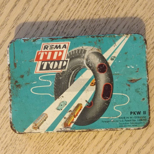 Vintage metal tins used Rema Tip Top