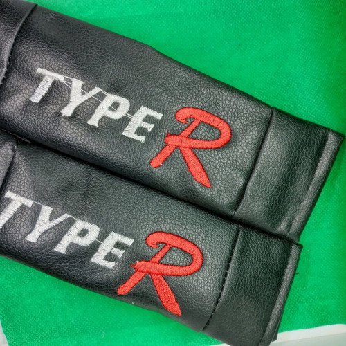Car seat belt accessory new, TYPE R style, leather
