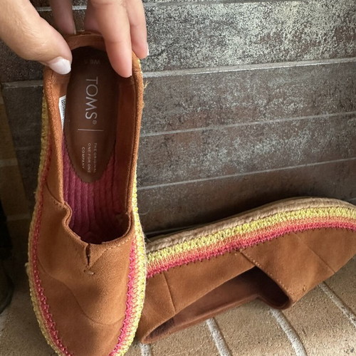 Toms Alpargata suede espadrilles size 37 new, brown