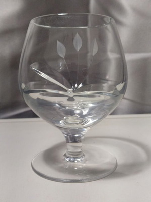 Studio N24 crystal cognac glass set of 6 with diamond engraving