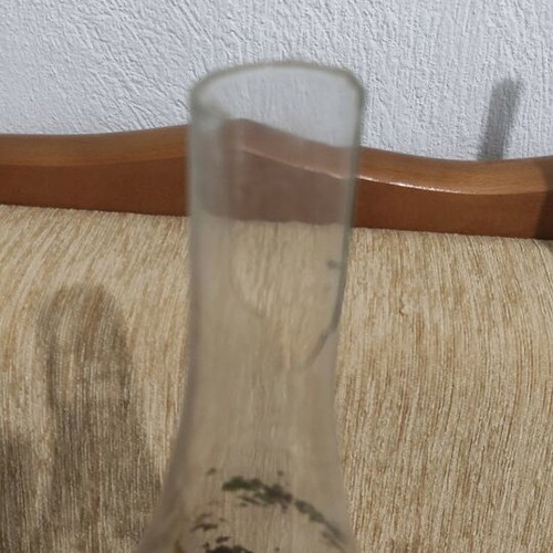Ceramic lamp used with broken glass chimney decorative