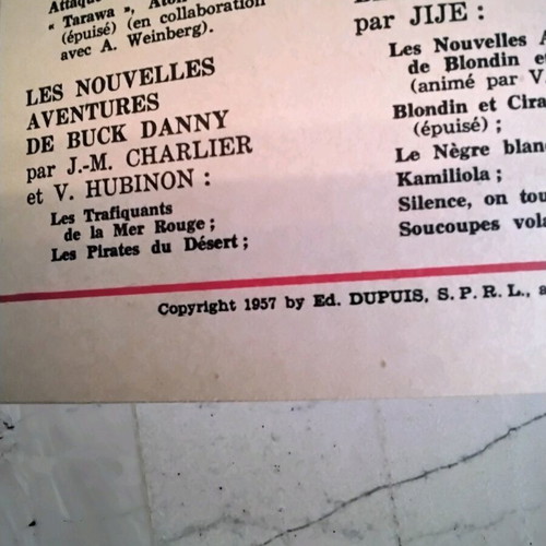 Volume of 7 French comics used, good condition, 1952+